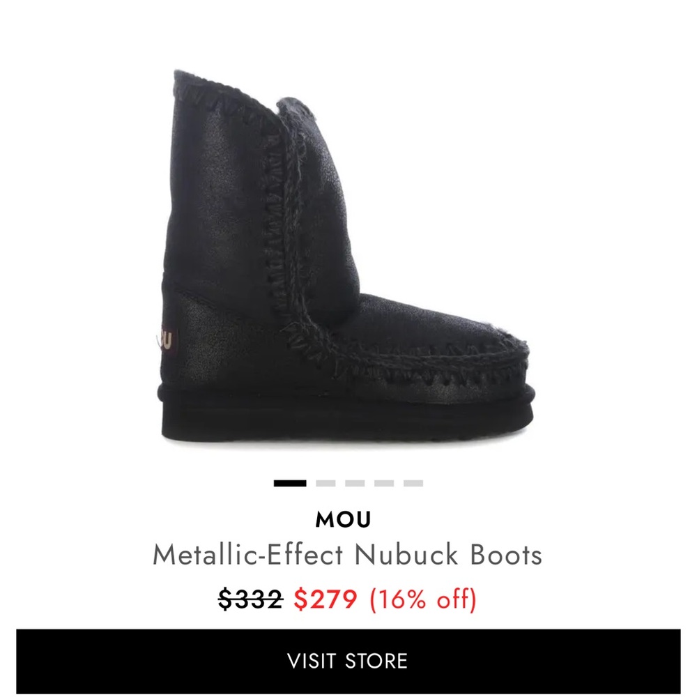 MOU
Metallic-Effect Nubuck Boots